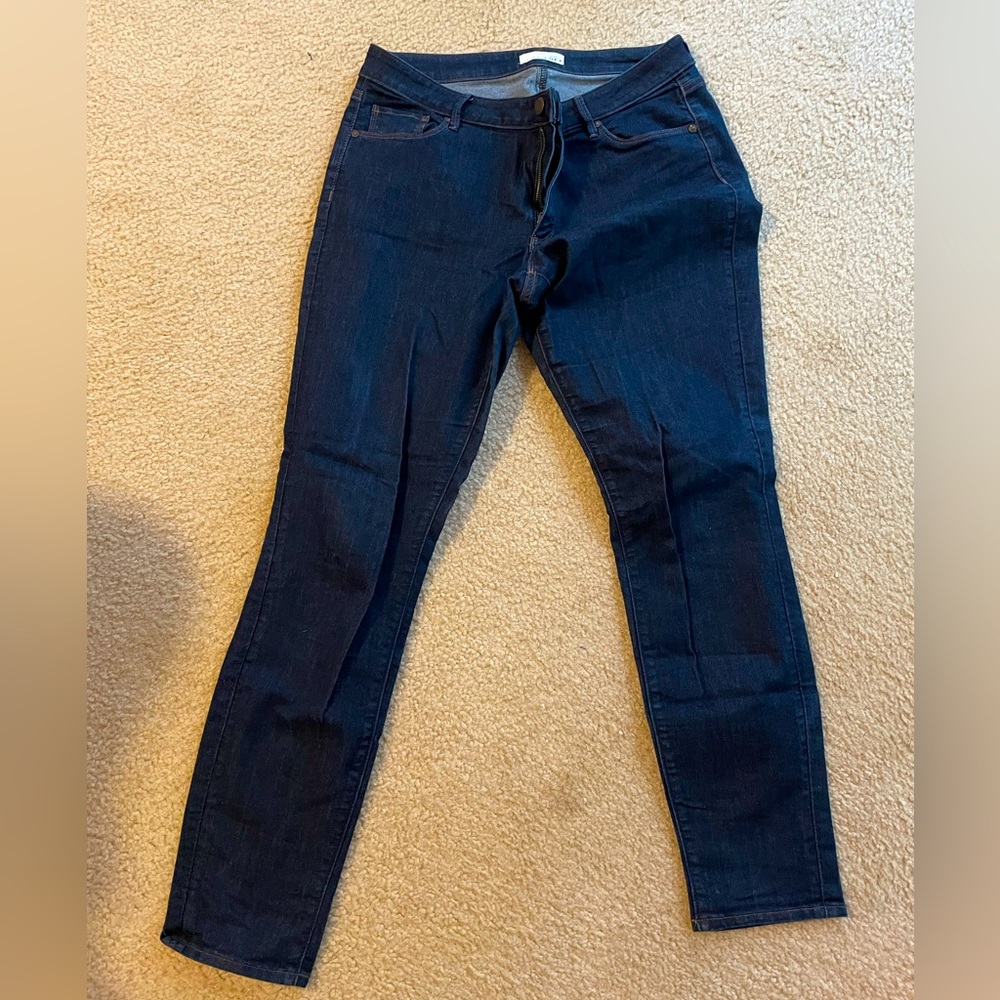 Size 12 Loft dark wash skinny jeans
